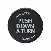 Black Push and Turn Vials